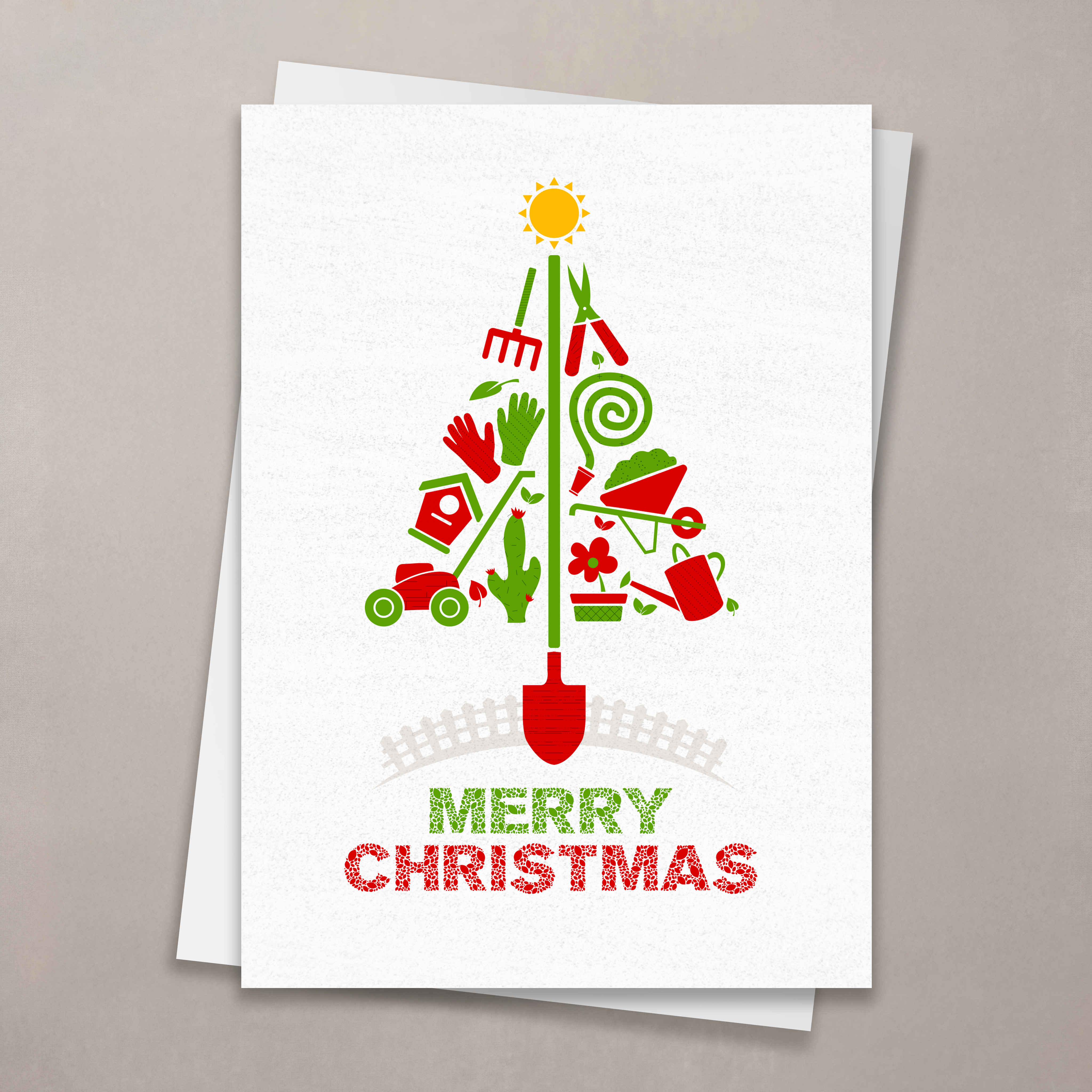Landscaping Tree Christmas Card
