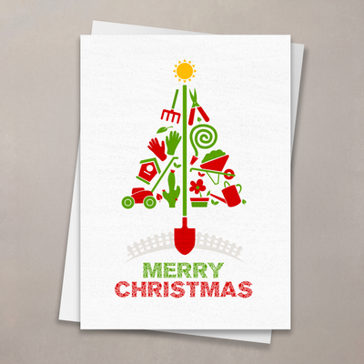 Landscaping Tree Christmas Card