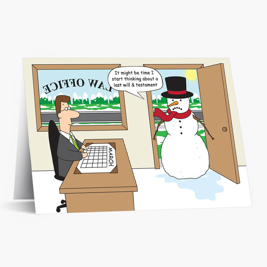 Law Office Snowman Christmas Card