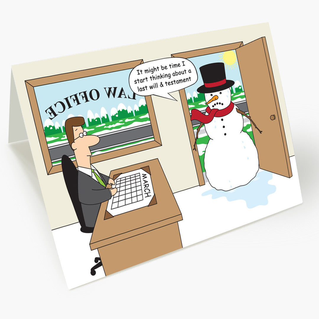 Law Office Snowman Christmas Card