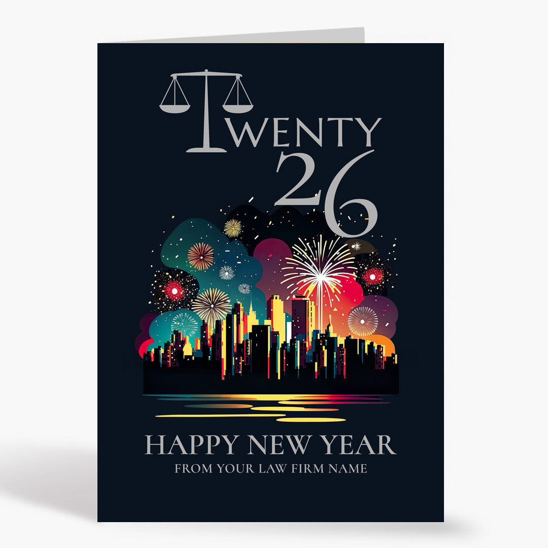Lawyer Scales 2026 New Year Card