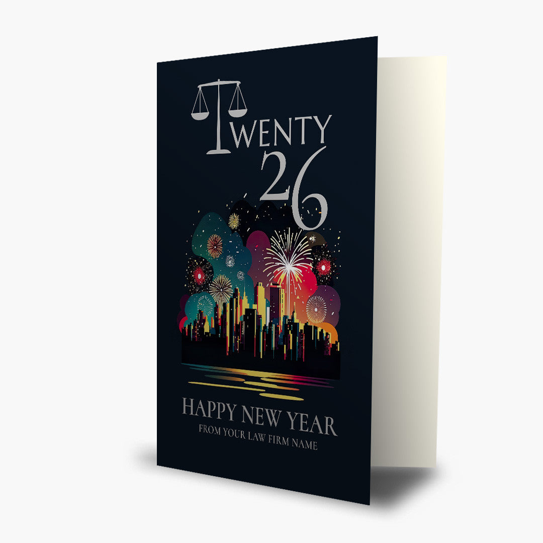 Lawyer Scales 2026 New Year Card