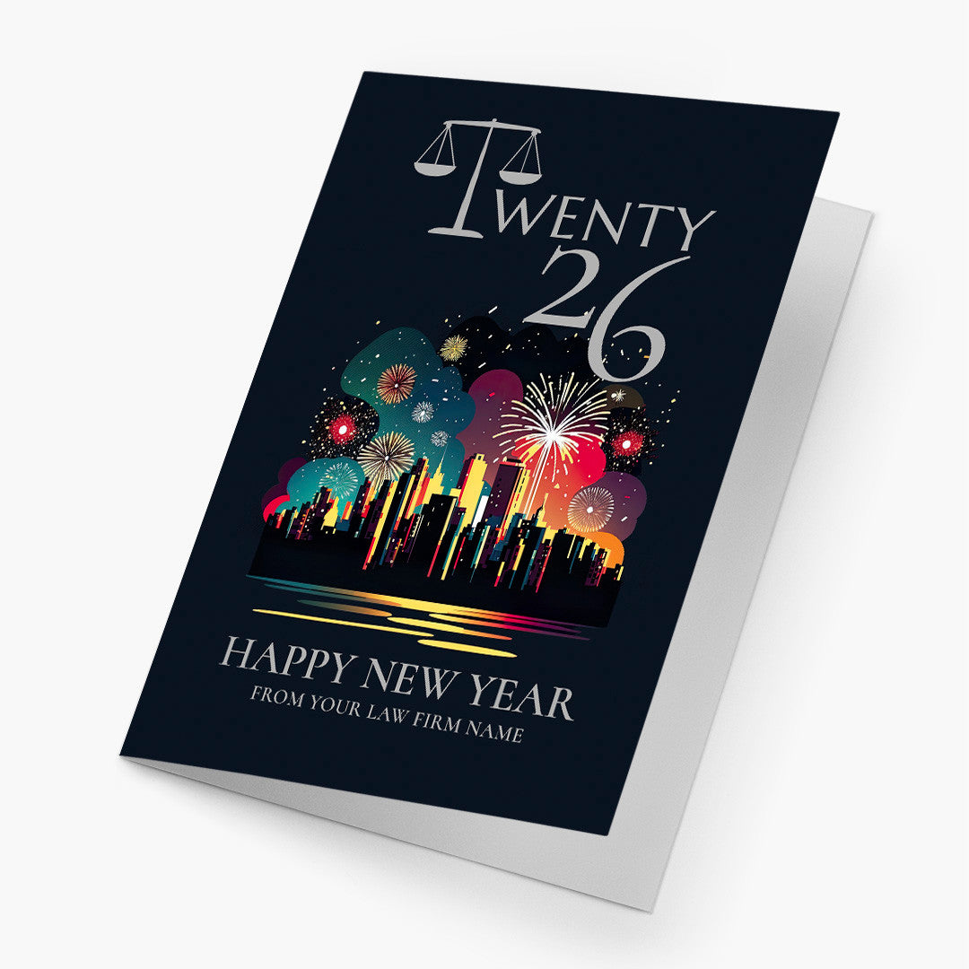 Lawyer Scales 2026 New Year Card