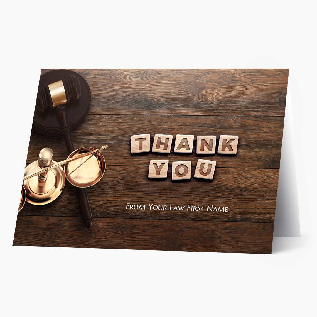 Legal Desk Thank You Card