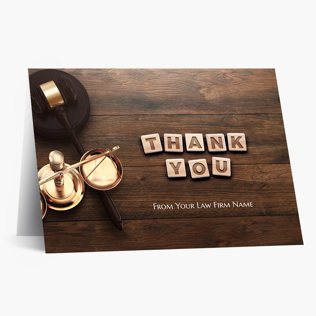 Legal Desk Thank You Card