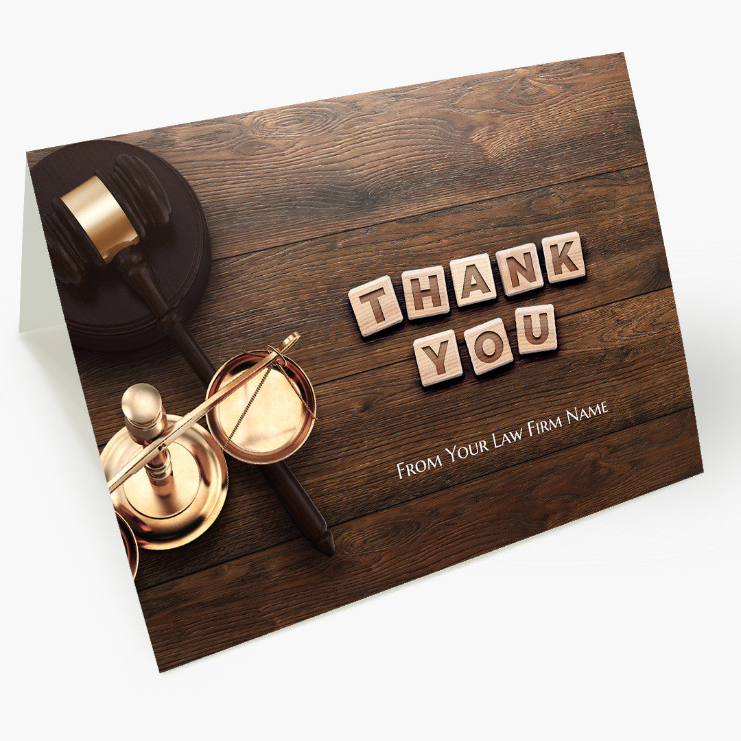 Legal Desk Thank You Card