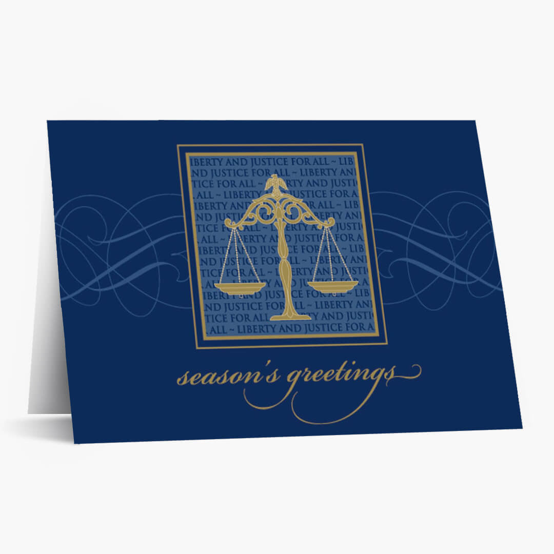 Liberty And Justice Holiday Card