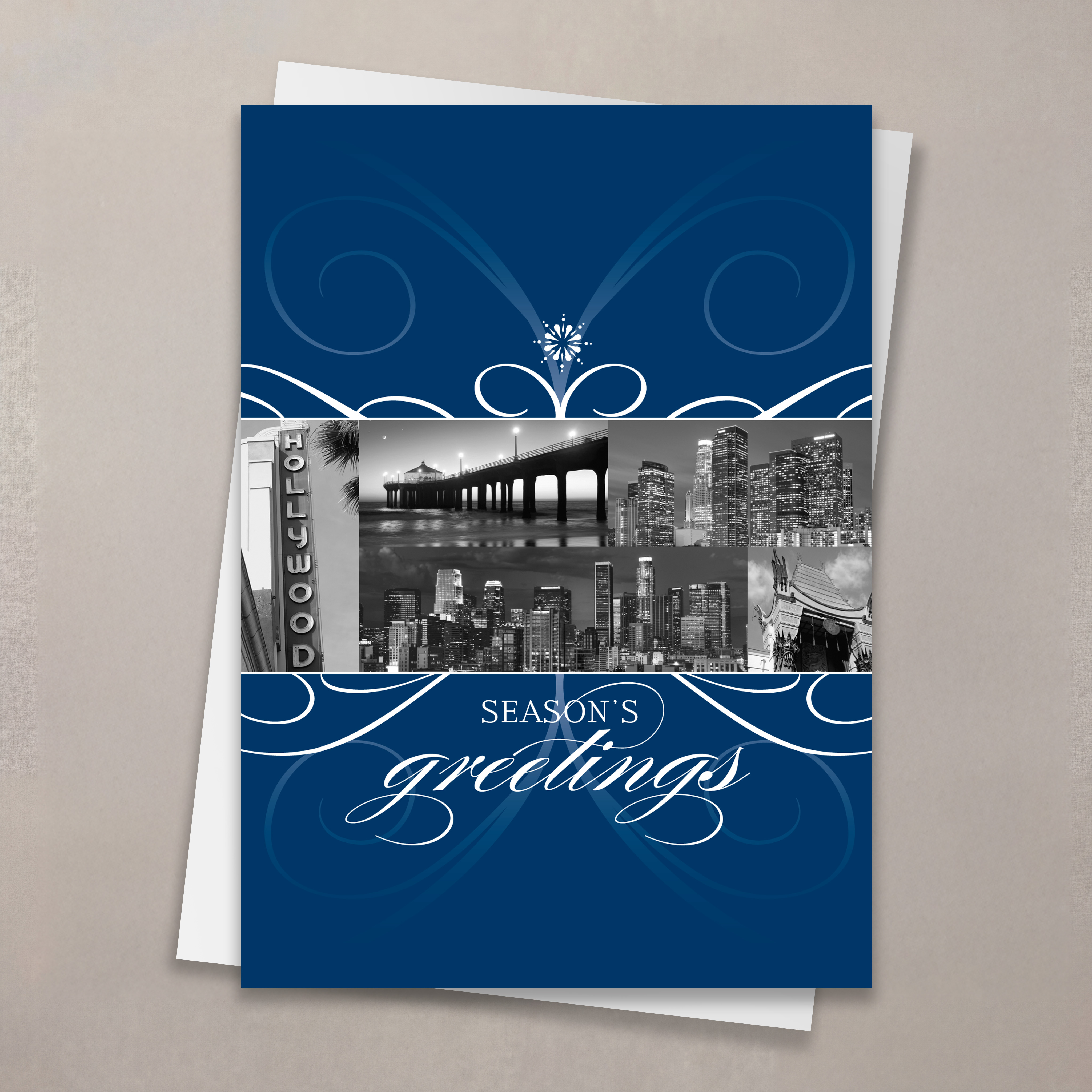 Los Angeles City Florish Christmas Card