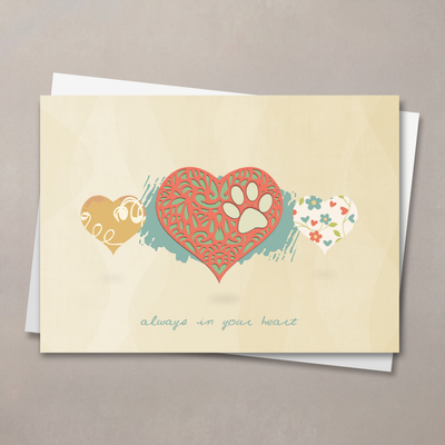 Mark In Your Heart Pet Sympathy Card