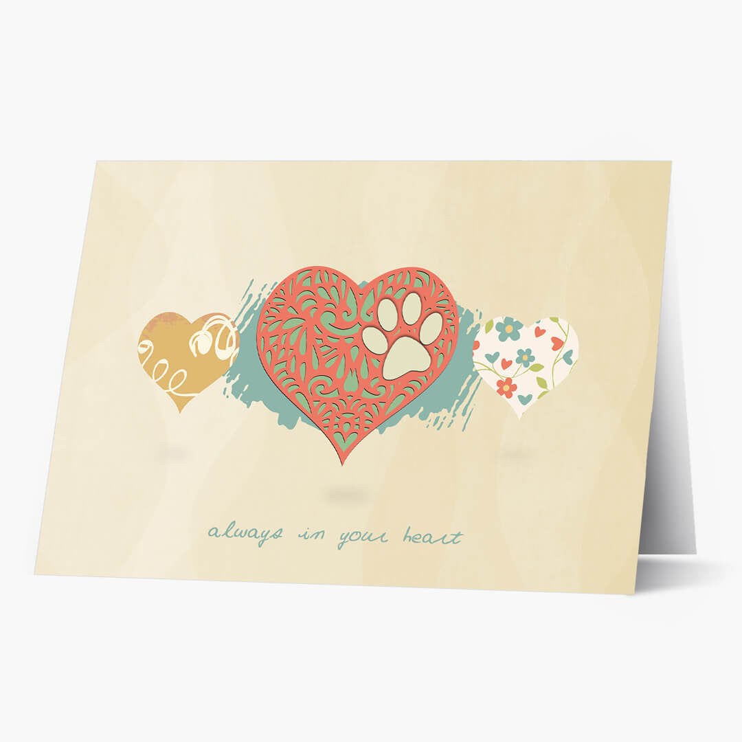 Mark In Your Heart Pet Sympathy Card