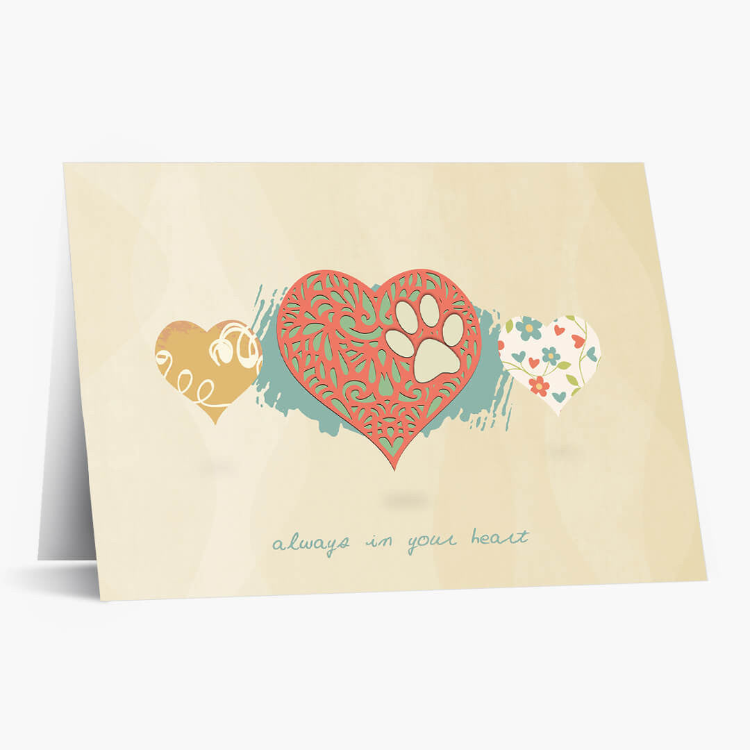 Mark In Your Heart Pet Sympathy Card