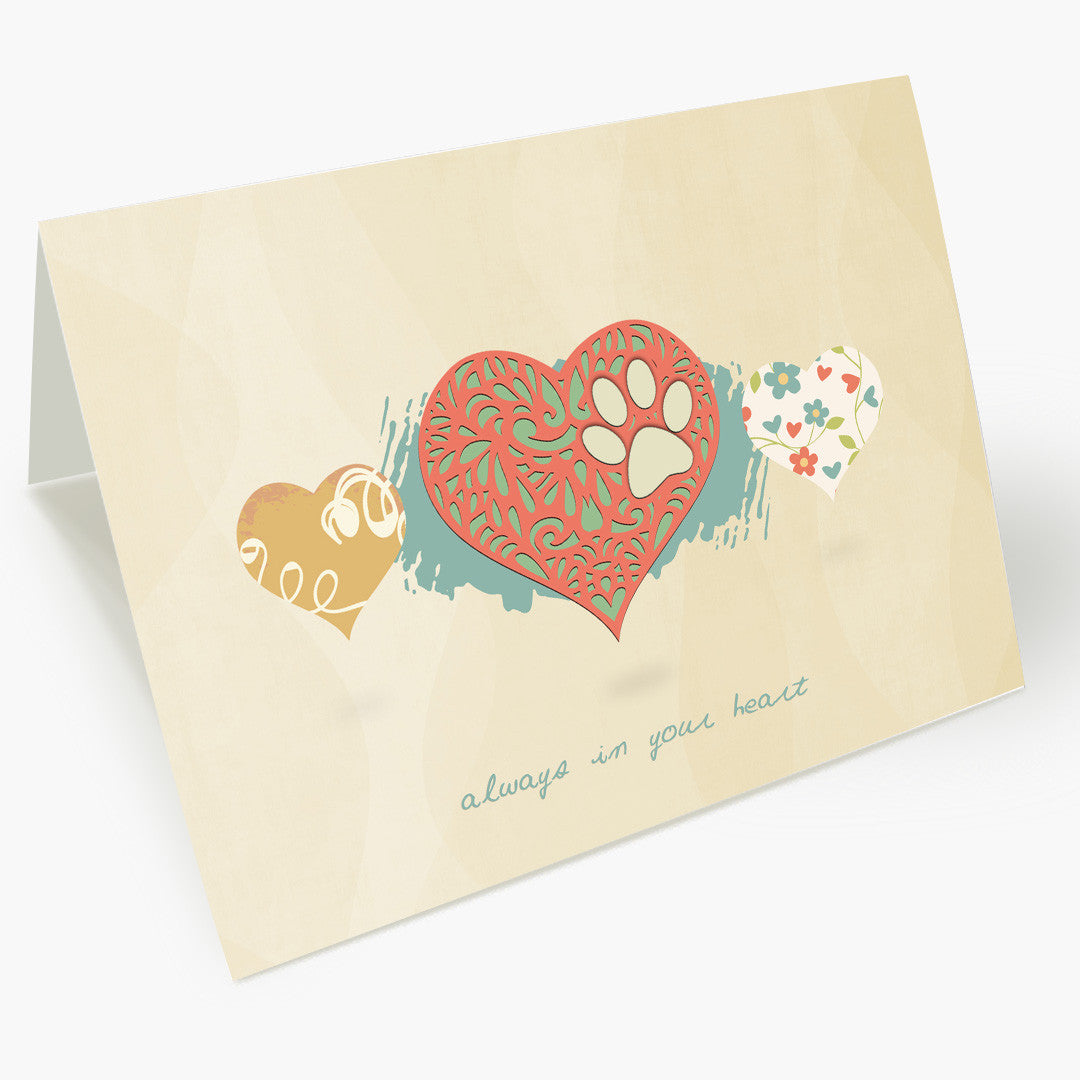 Mark In Your Heart Pet Sympathy Card