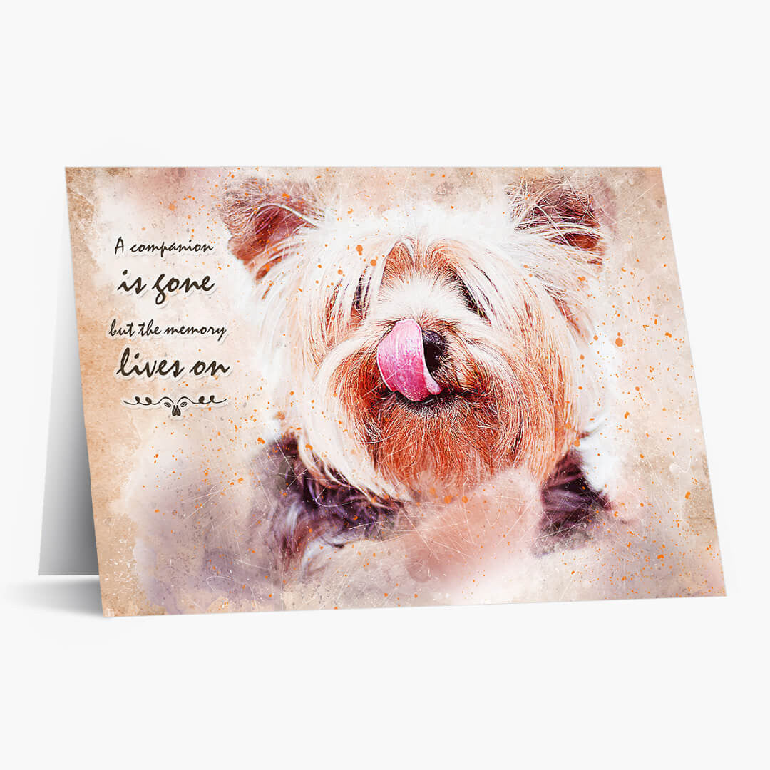 Memory Lives On Dog Pet Sympathy Card