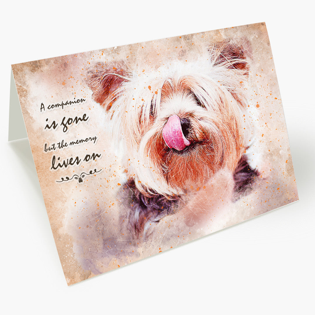 Memory Lives On Dog Pet Sympathy Card