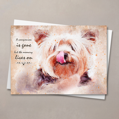 Memory Lives On Dog Pet Sympathy Card