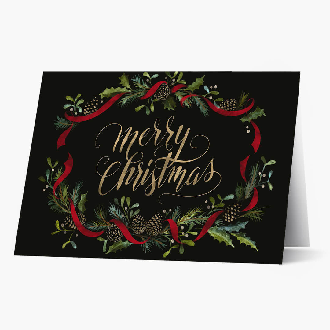 Merry Christmas Pine Cones Card