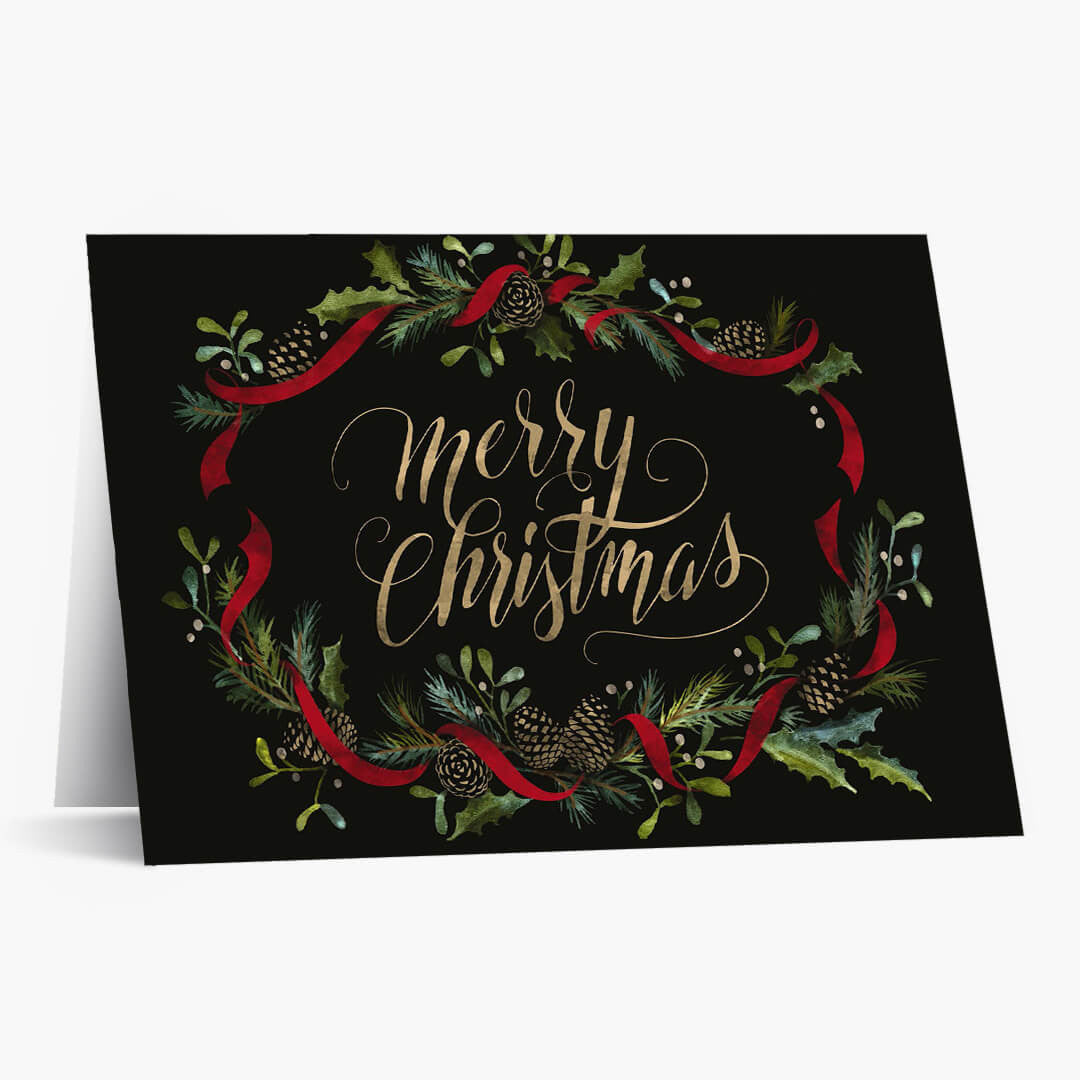 Merry Christmas Pine Cones Card