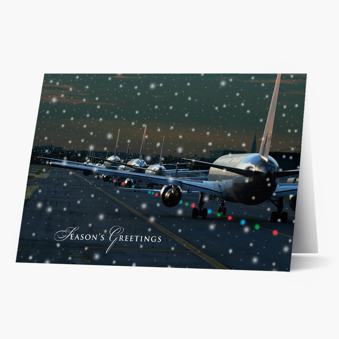 Multiple Planes Holiday Card