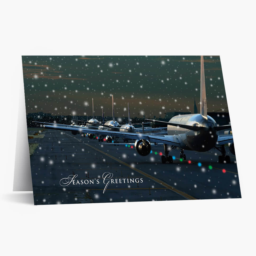 Multiple Planes Holiday Card