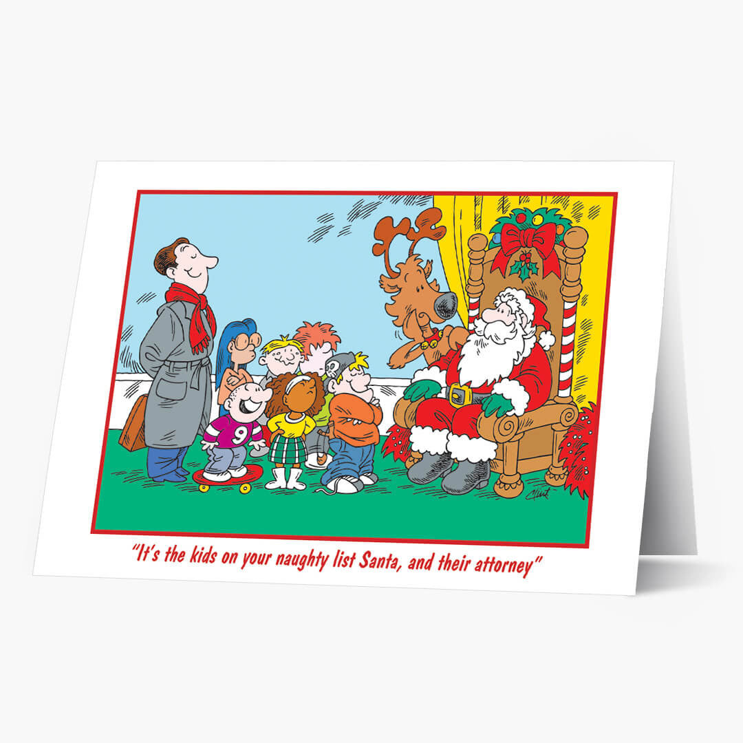 Naughty Kids Legal Christmas Card