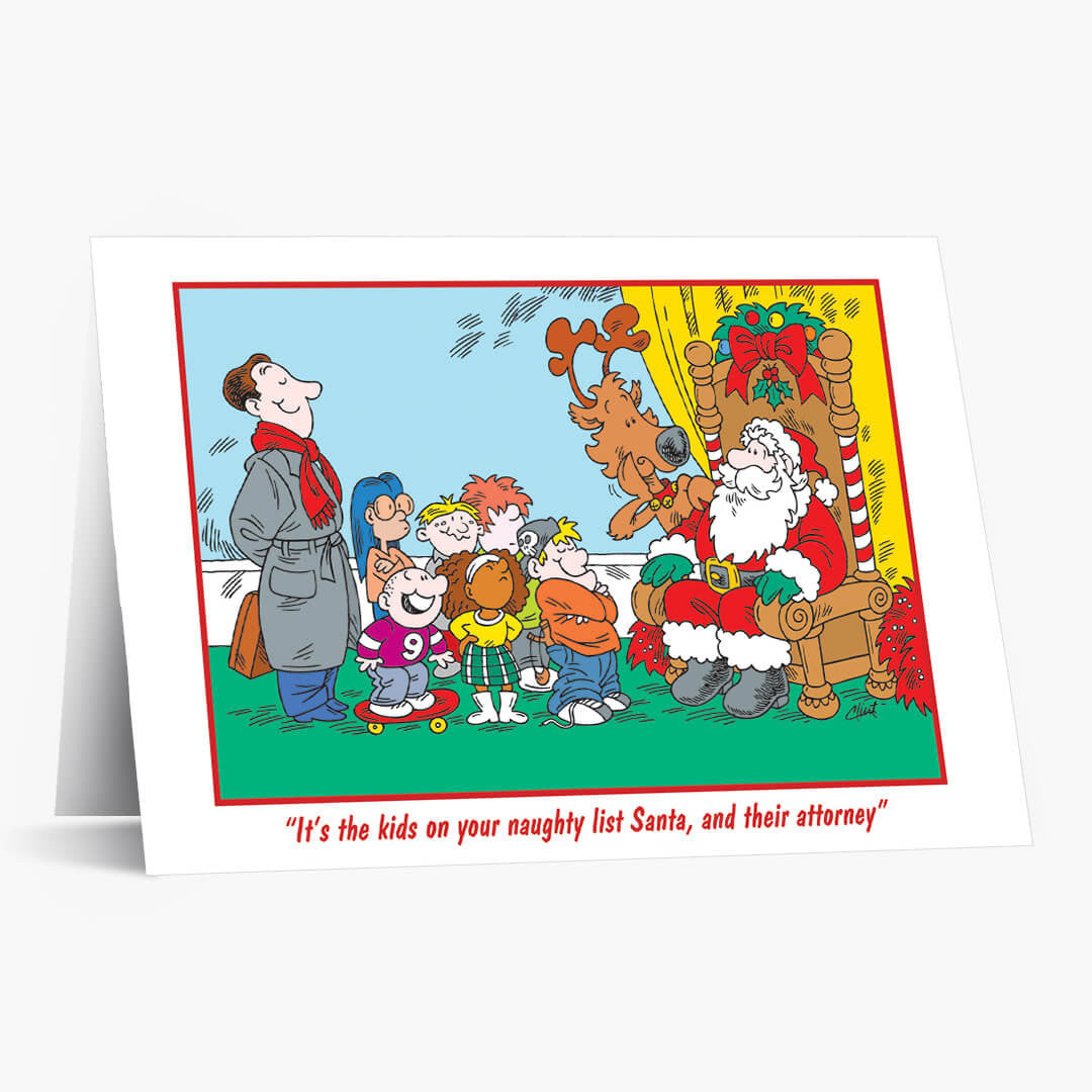 Naughty Kids Legal Christmas Card