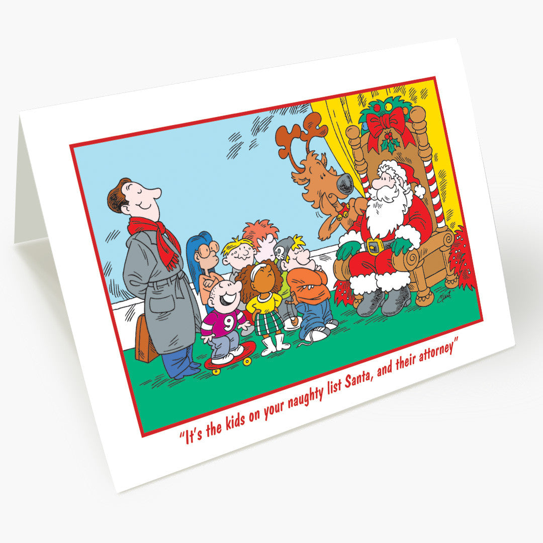 Naughty Kids Legal Christmas Card