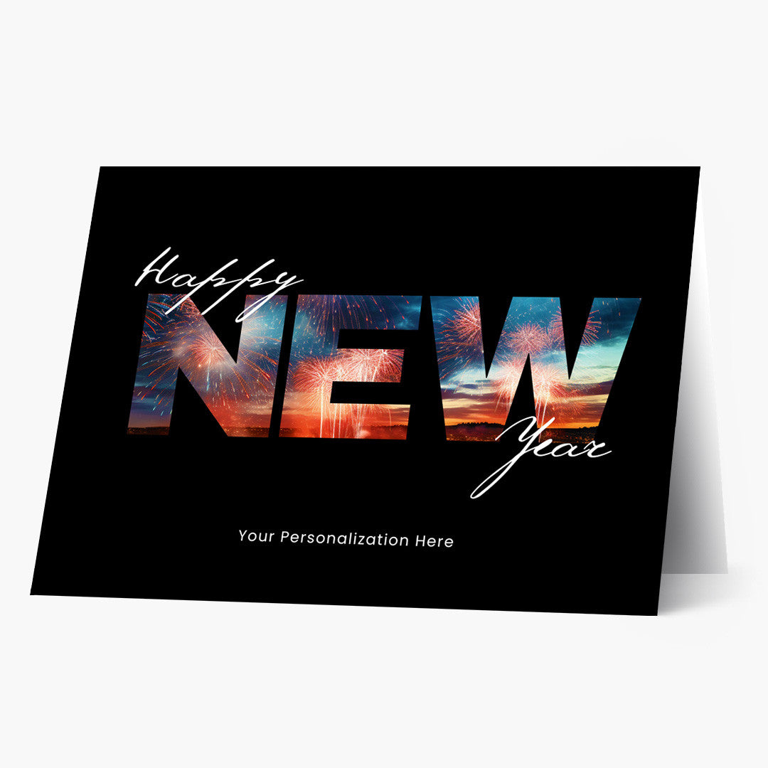New Fireworks New Year Card