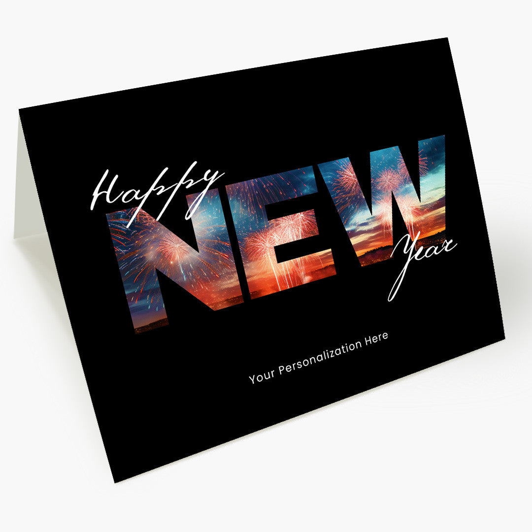 New Fireworks New Year Card