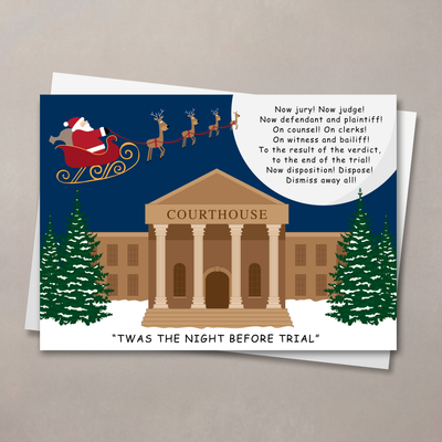 Night Before Trial Christmas Card