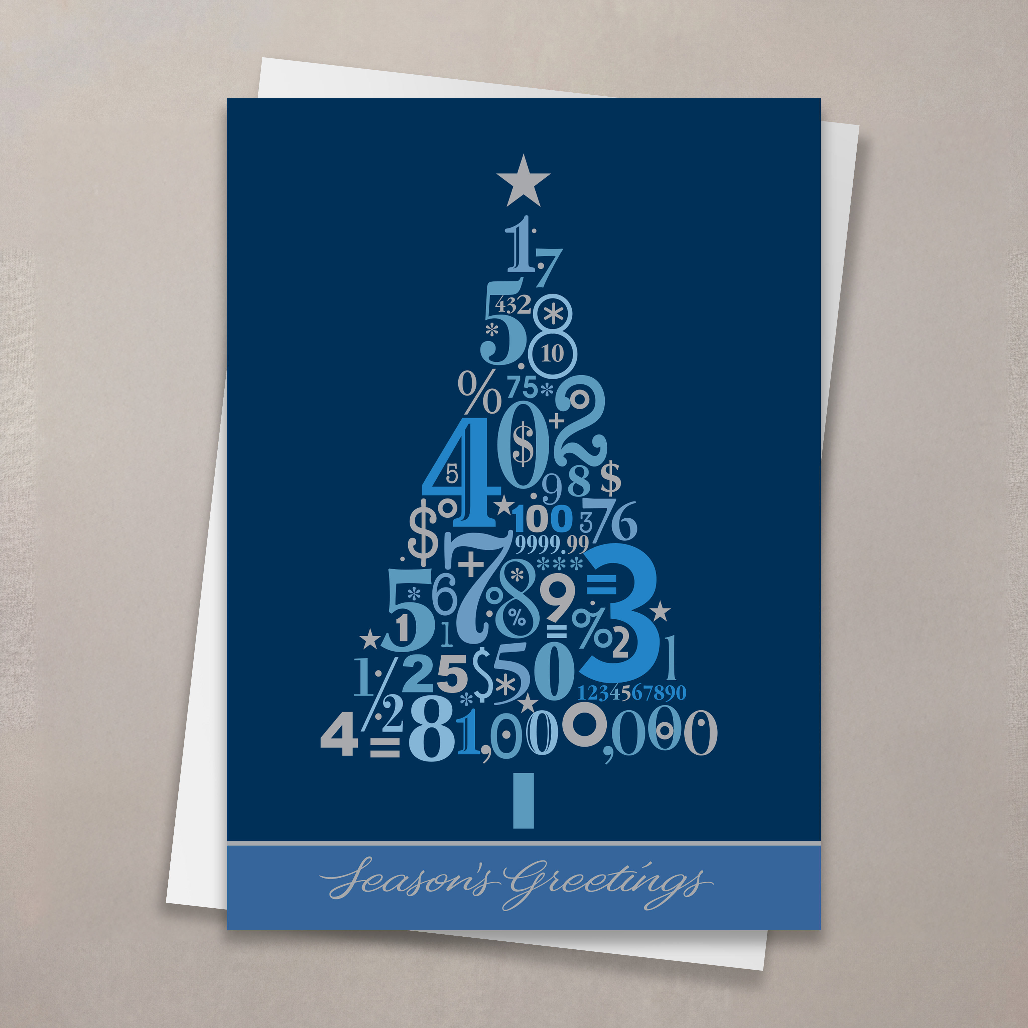 Number Tree Christmas Card