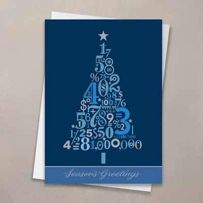 Number Tree Christmas Card