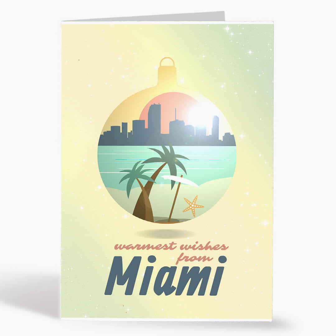 Ornament Miami Warm Wishes Christmas Card