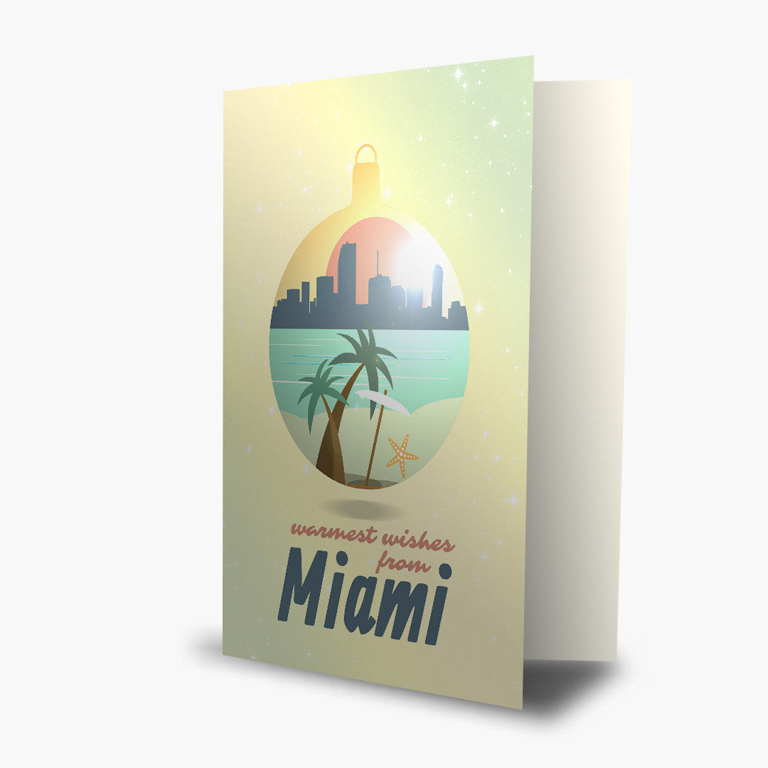 Ornament Miami Warm Wishes Christmas Card