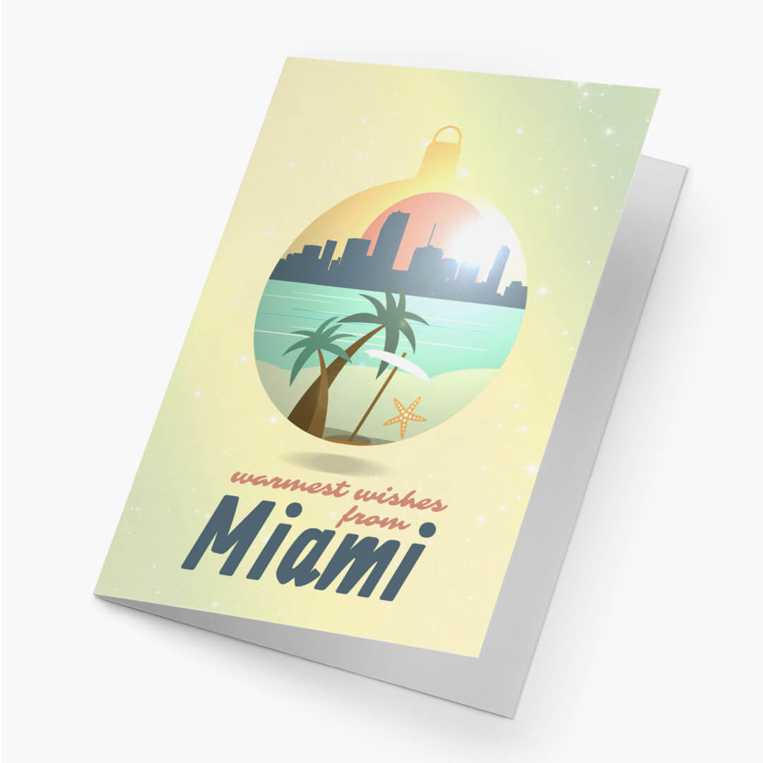 Ornament Miami Warm Wishes Christmas Card