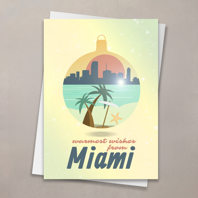 Ornament Miami Warm Wishes Christmas Card