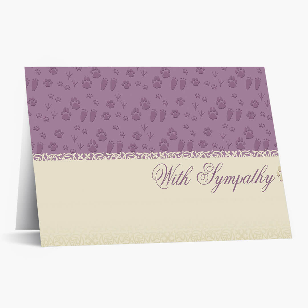Our Friends Footprints Pet Sympathy Card