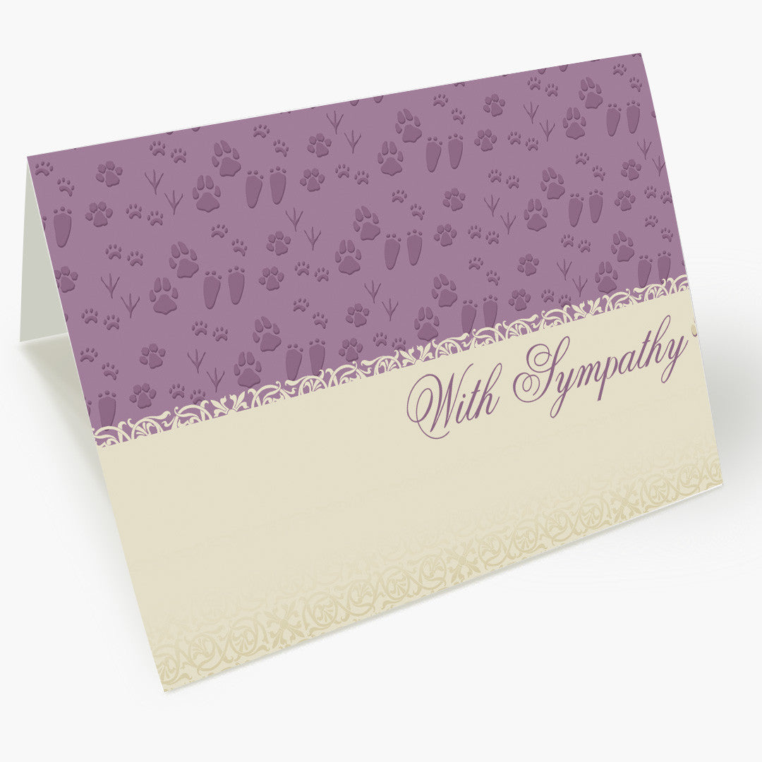 Our Friends Footprints Pet Sympathy Card