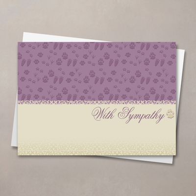 Our Friends Footprints Pet Sympathy Card