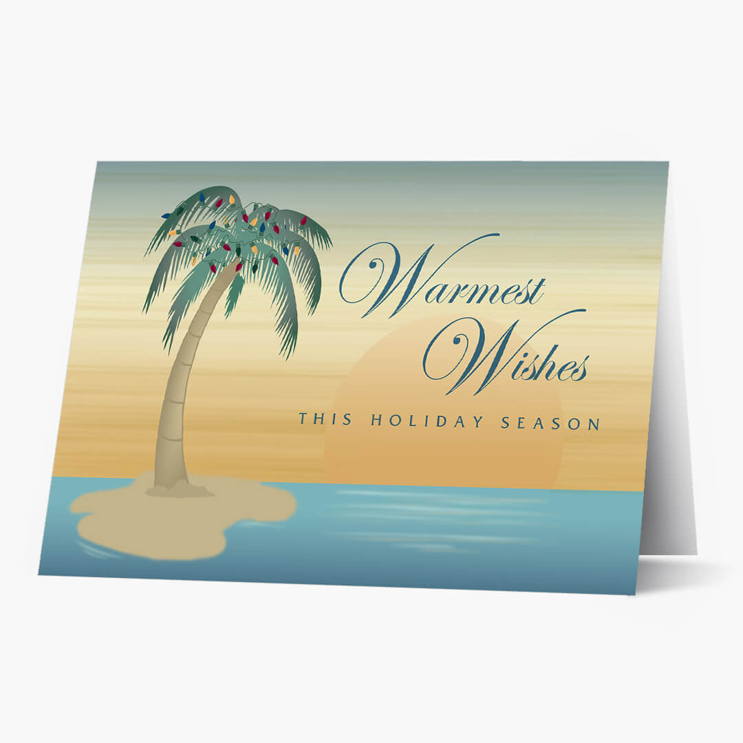 Palm Tree Wishes Christmas Card