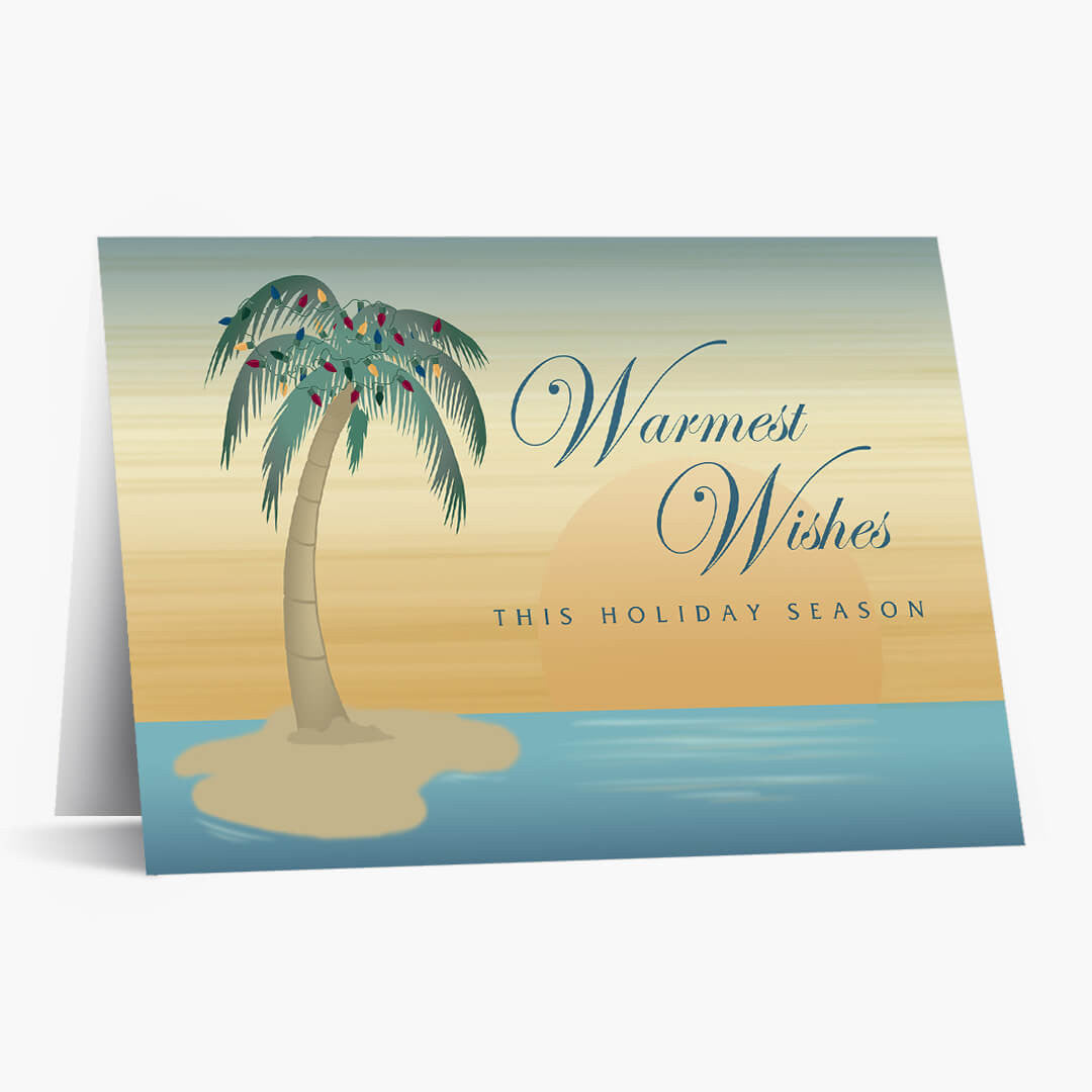 Palm Tree Wishes Christmas Card