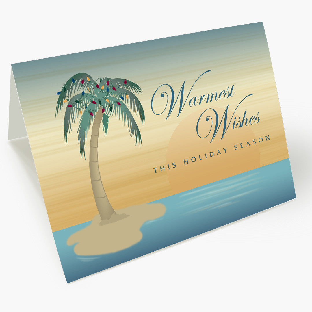 Palm Tree Wishes Christmas Card
