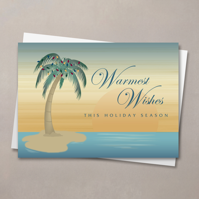 Palm Tree Wishes Christmas Card