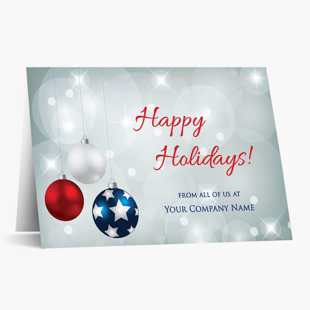 Patriotic Decor Holiday Card