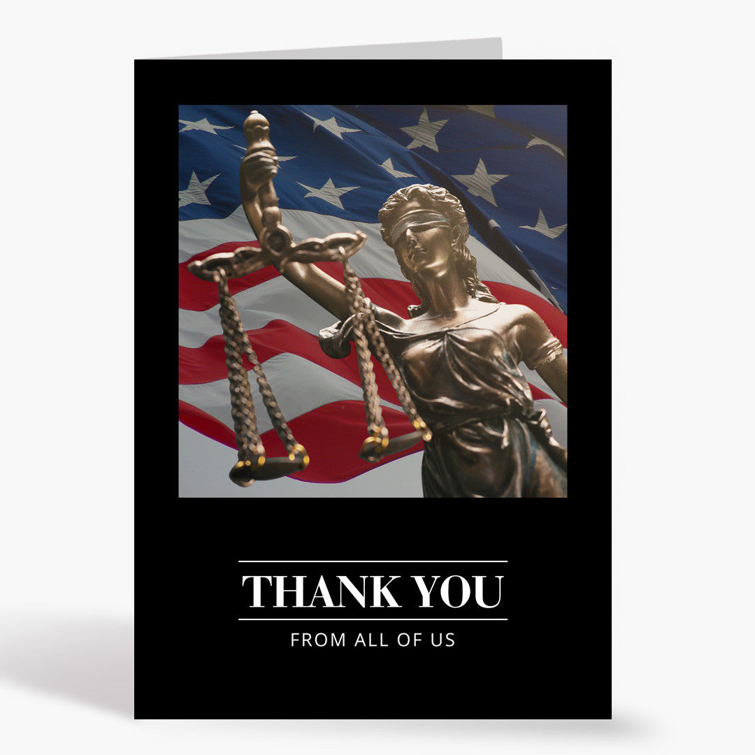 Patriotic Justice Thank You Card