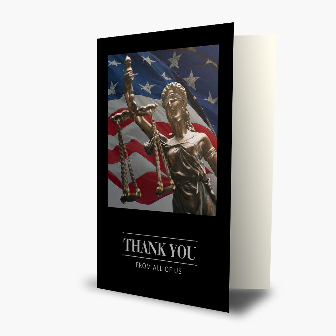 Patriotic Justice Thank You Card
