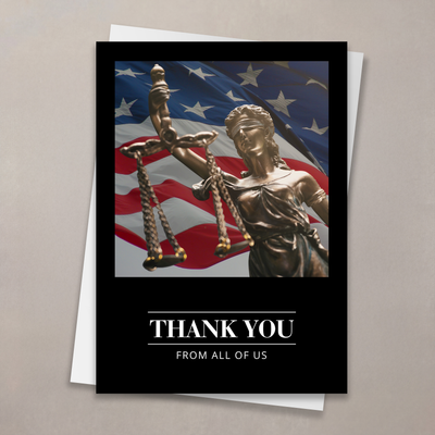 Patriotic Justice Thank You Card