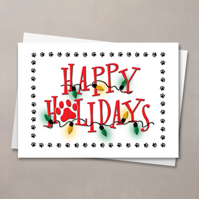 Paw Prints Holiday Card