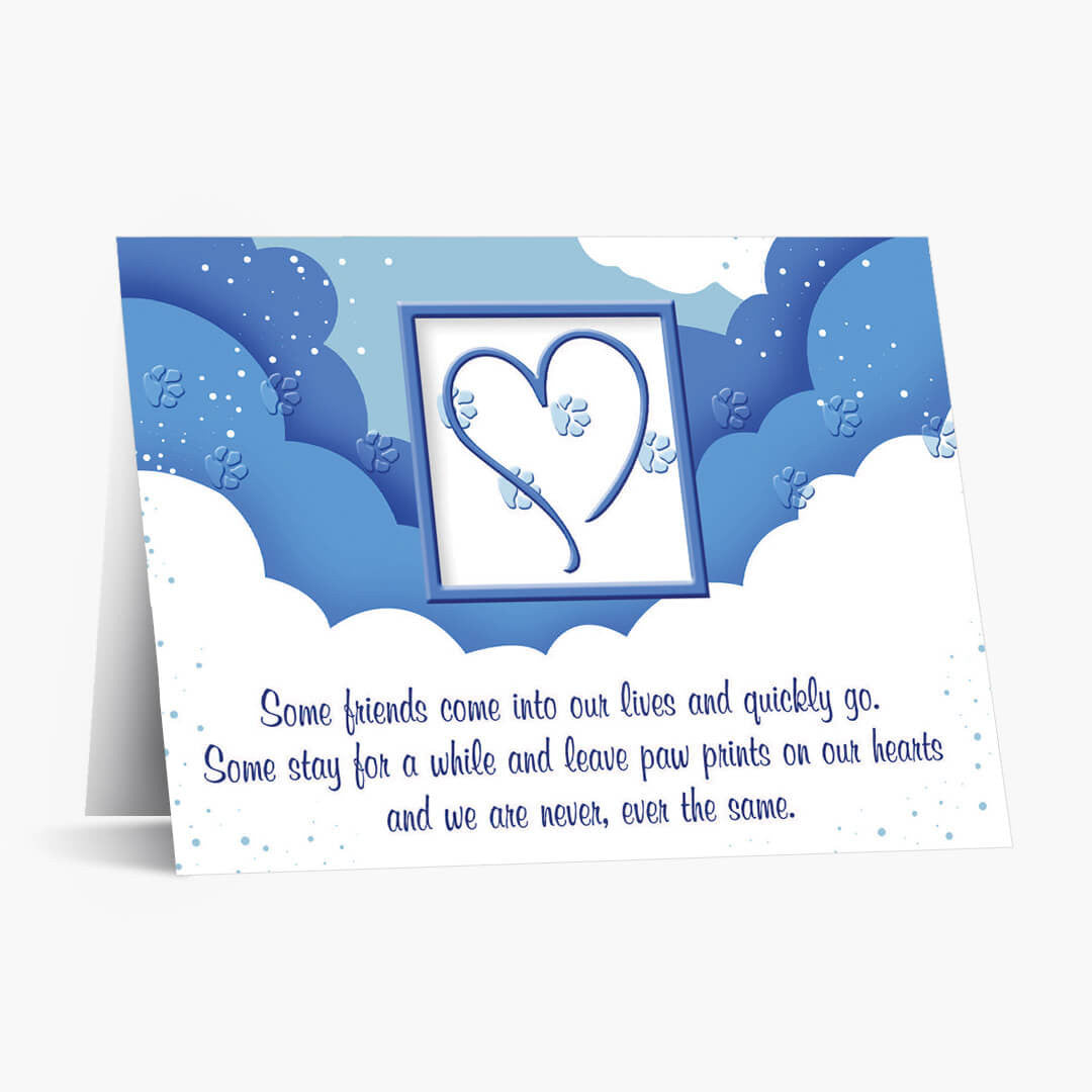 Paw Prints Pet Sympathy Card