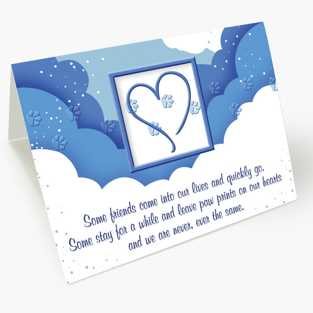 Paw Prints Pet Sympathy Card