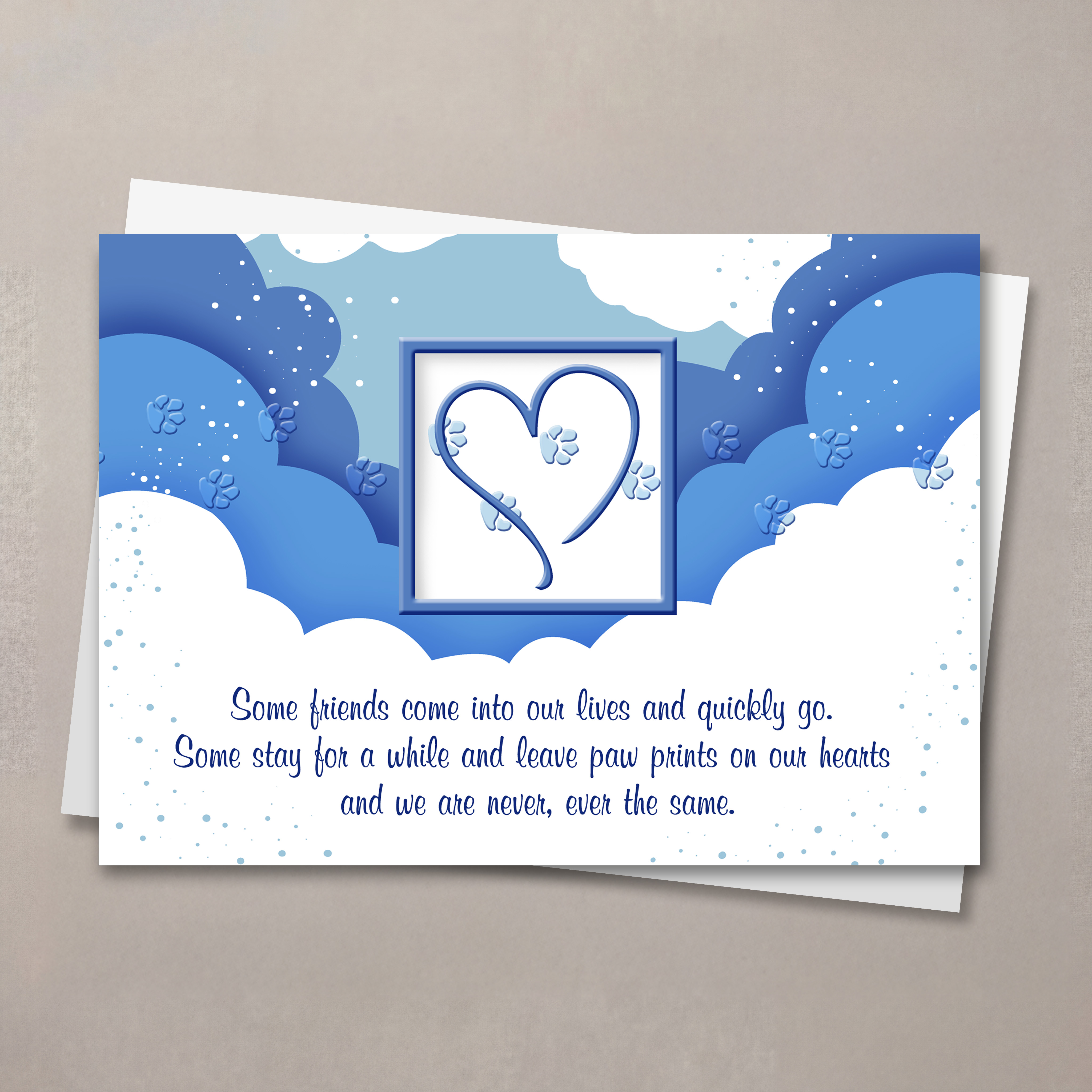 Paw Prints Pet Sympathy Card